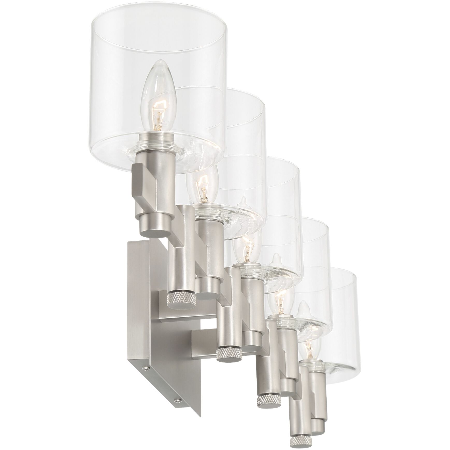 Decato 5 Light 37.75 inch Satin Nickel Vanity Light Wall Light