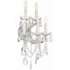 Maria Theresa Sconce Wall Light in Clear Swarovski Strass, Polished Chrome