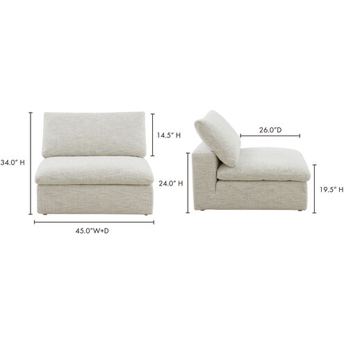 Clay Beige Slipper Chair