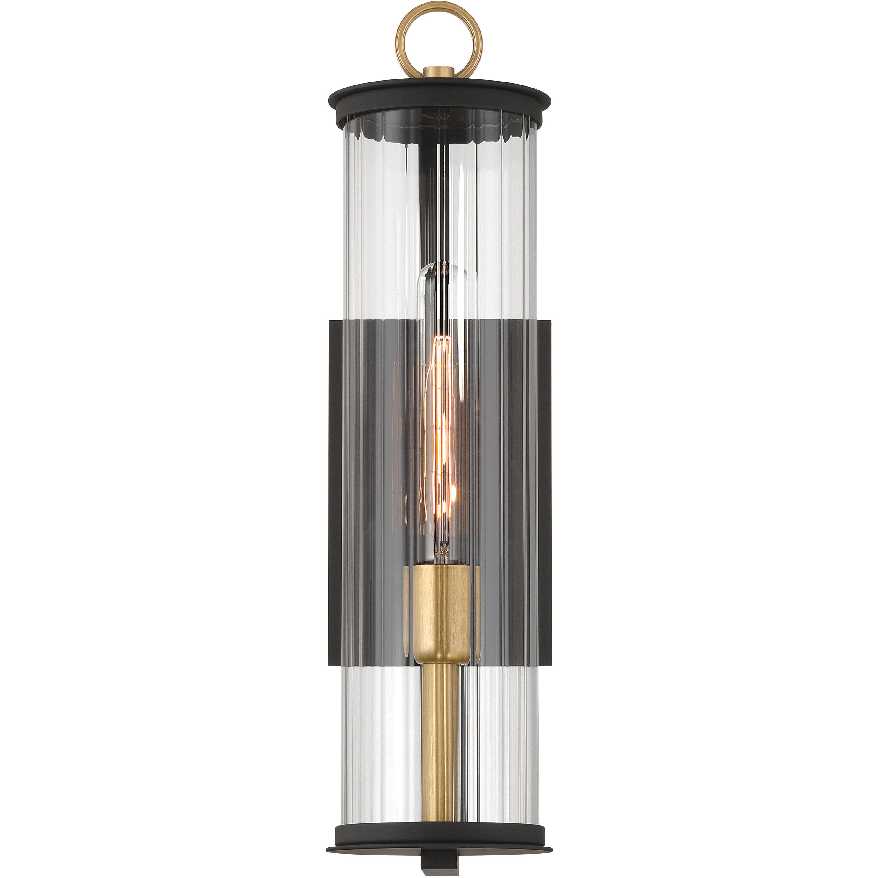 Cara 1 Light 19.25 inch Legacy Brass and Dark Matte Black Outdoor Wall Sconce