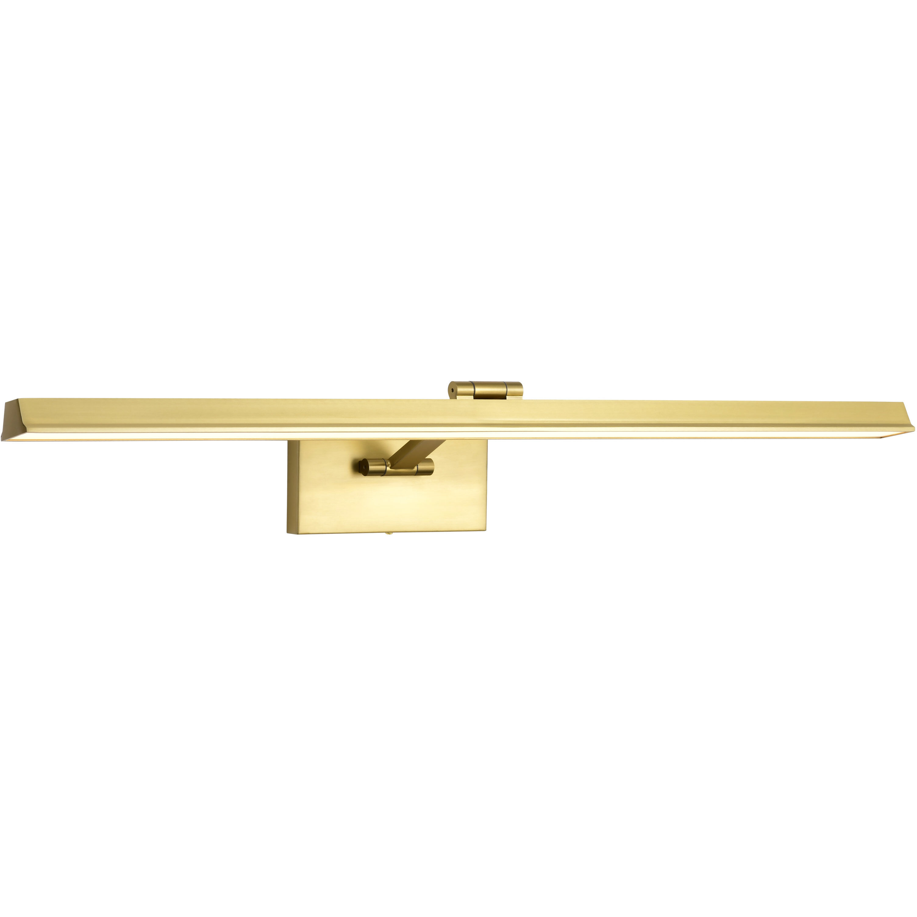 Hazel LED 35.8 inch Vintage Brass Vanity Wall Light