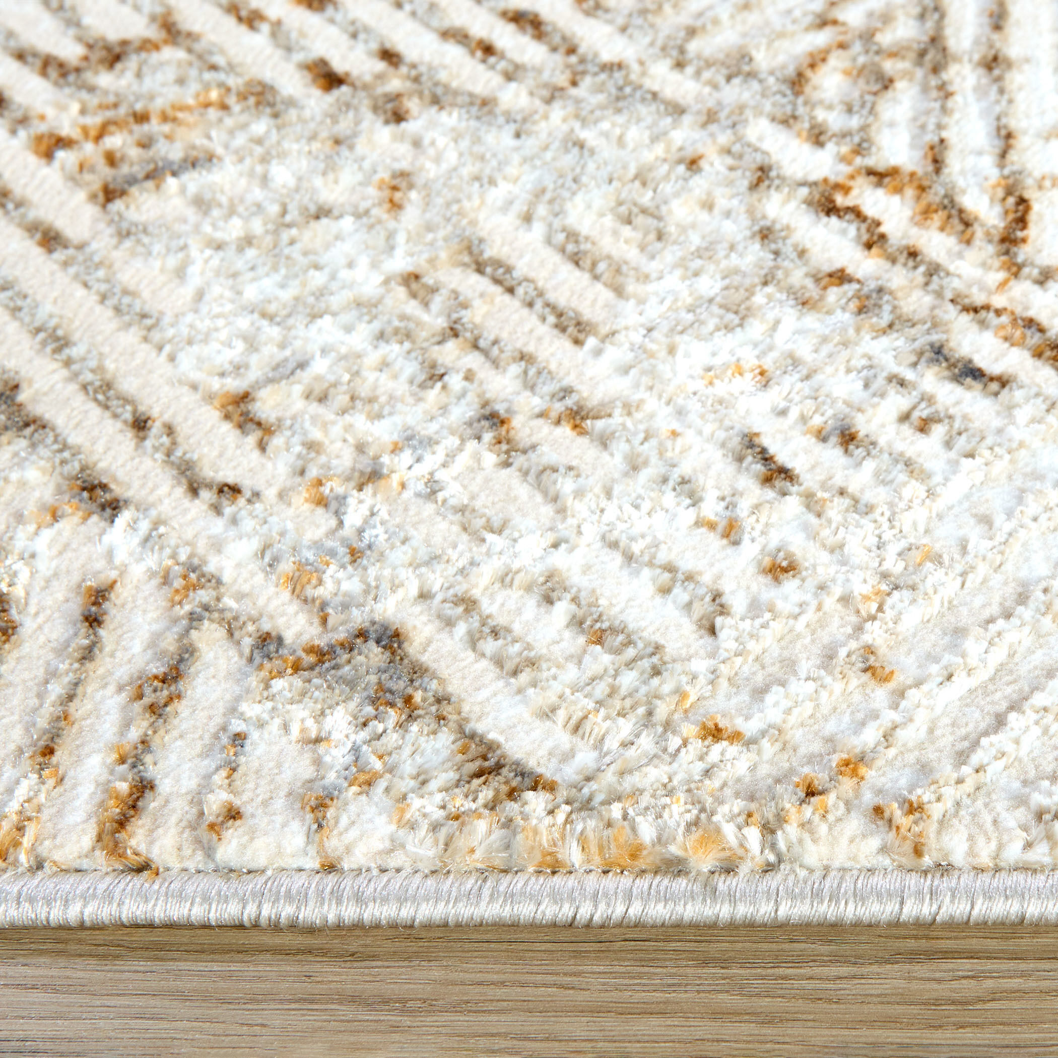 Melet 114 X 79 inch Gold Rug in 6 x 9