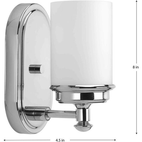 Glide 1 Light 5 inch Polished Chrome Bath Vanity Wall Light, Design Series