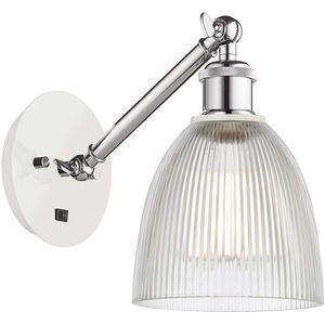 Ballston Castile LED 6 inch White and Polished Chrome Sconce Wall Light