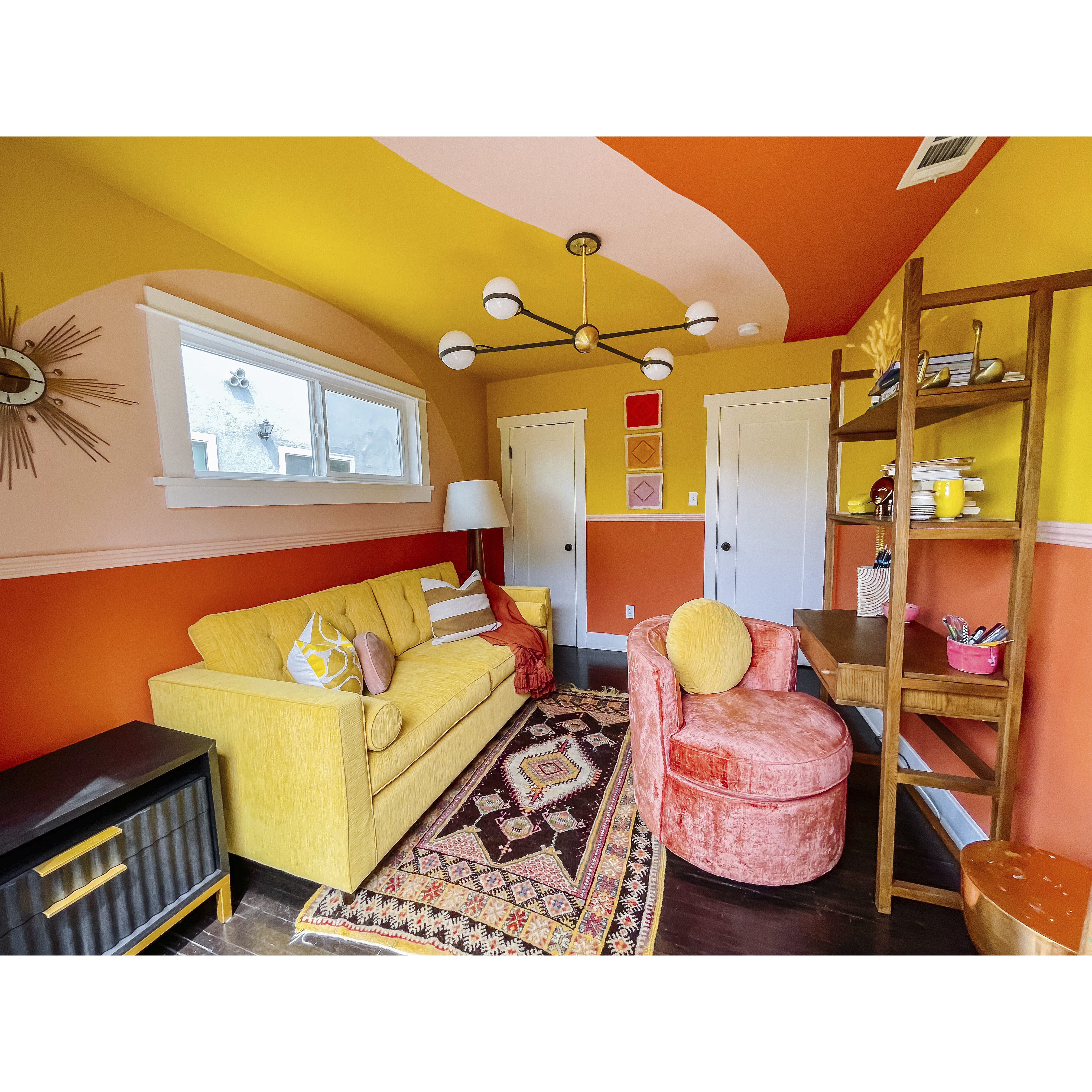 Ace 4 Light 49.5 inch Textured Bronze Brushed Brass Linear Ceiling Light