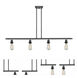 Ballston Bare Bulb 4 Light 48 inch Matte Black Island Light Ceiling Light, Ballston