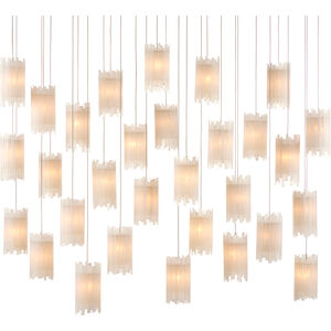 Escenia 30 Light 54 inch Natural/Painted Silver Multi-Drop Pendant Ceiling Light