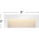 Taper 12v 2.50 watt Satin White Landscape Deck Sconce, Horizontal