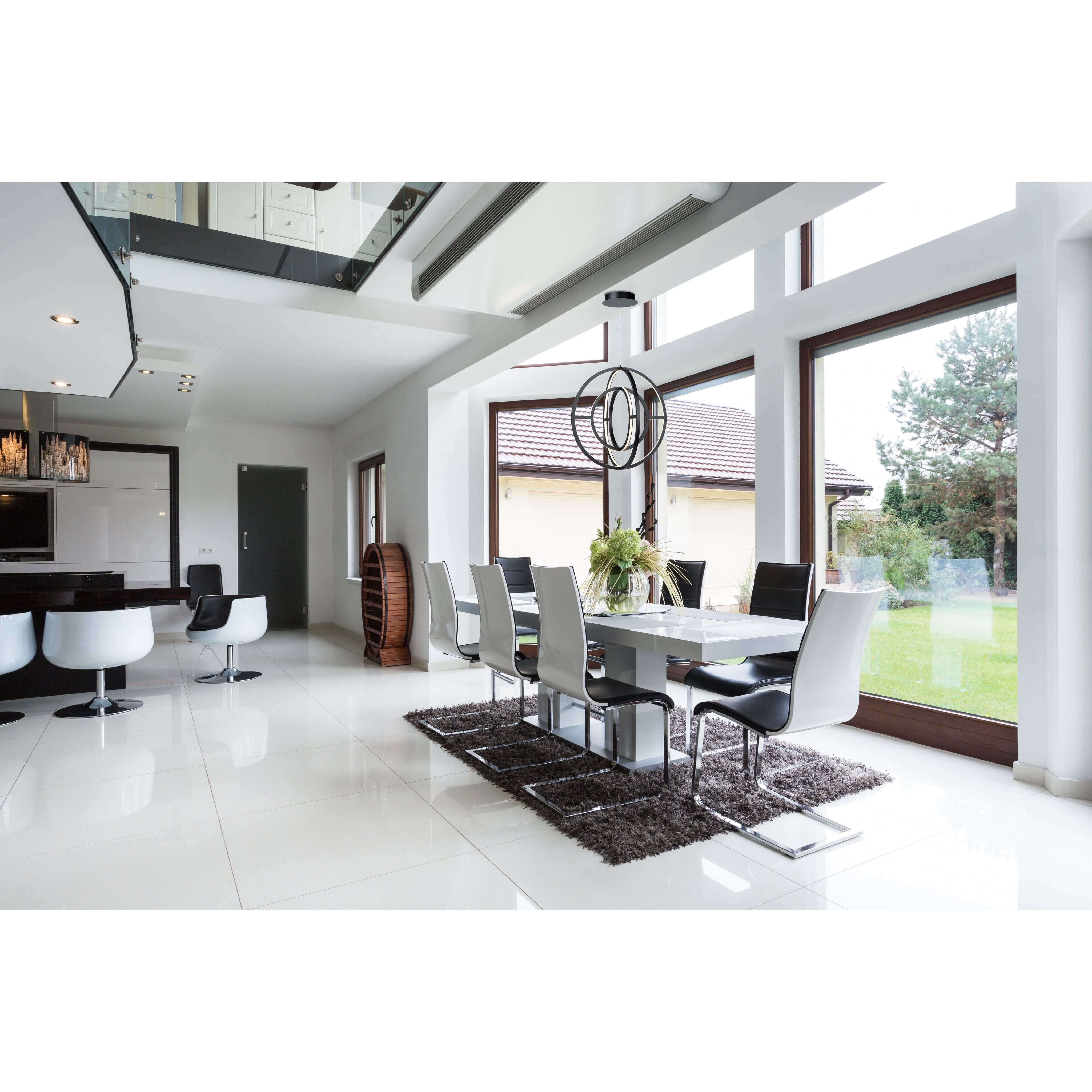 Celestial 4 Light 22 inch Matte Black Chandelier Ceiling Light