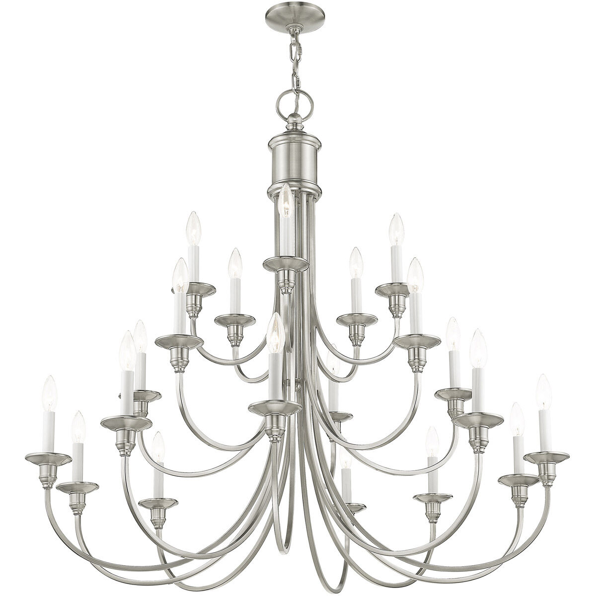 Cranford 20 Light 42 inch Brushed Nickel Foyer Chandelier Ceiling Light