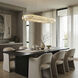 Golden Ratio 1 Light 33.4 inch Satin Gold Linear Pendant Ceiling Light
