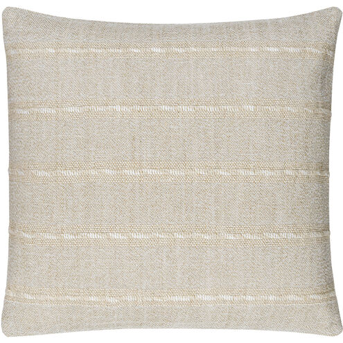 Ruth 18 X 18 inch Ash / Khaki / Pearl / Metallic - Silver / Prairie Dust Accent Pillow