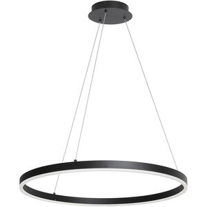 Circulo LED 24 inch Matte Black Chandelier Ceiling Light