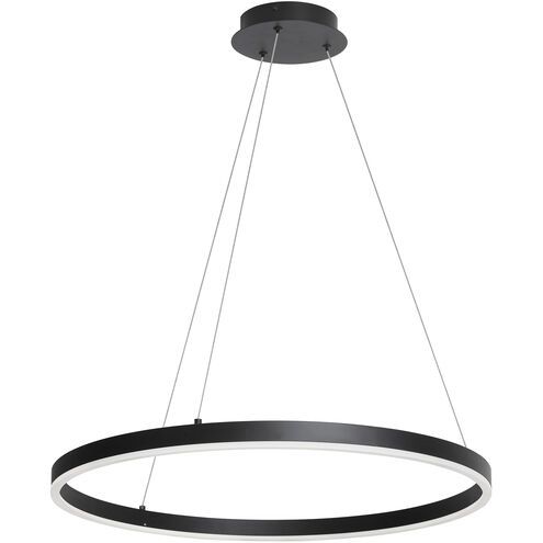 Circulo LED 24 inch Matte Black Chandelier Ceiling Light