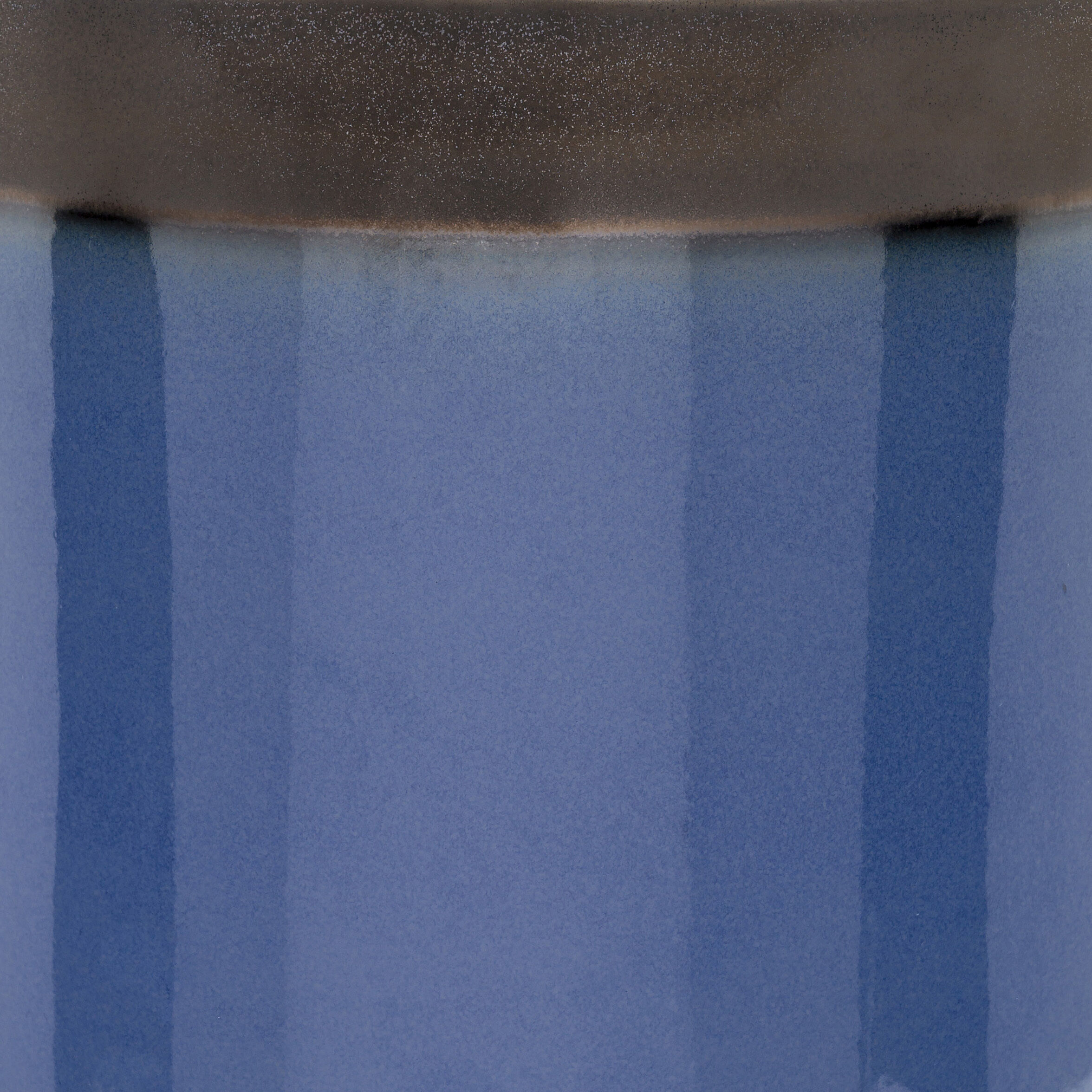 Palominas 18.1 inch Navy and Brown Outdoor Garden Stool, Cylinder, Hand Crafted