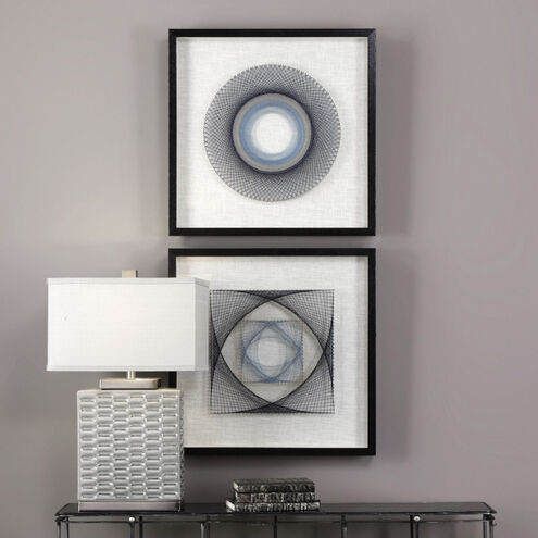 String Duet Neutral Linen Geometric Wall Art