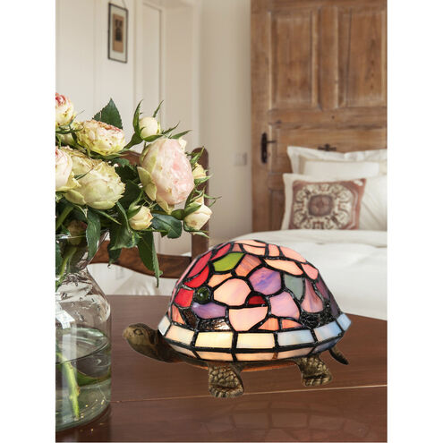 Toto Turtle Floral 5 inch 15.00 watt Antique Bronze Accent Lamp Portable Light