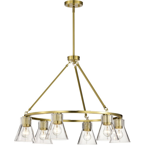 Gianna 30 inch Vintage Brass Chandelier Ceiling Light