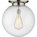 Beacon 1 Light 17.75 inch Polished Nickel Flush Mount Ceiling Light