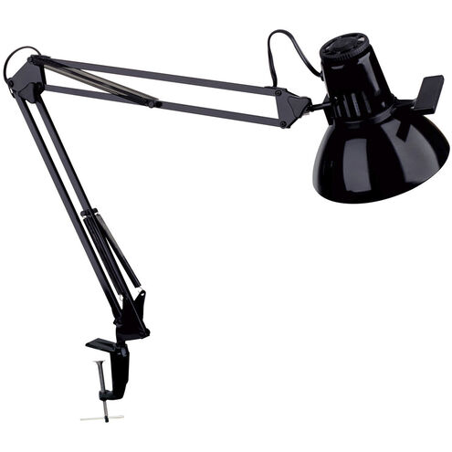 Modern 36 inch 100.00 watt Black Task Table Lamp Portable Light, Spring Balanced Arms