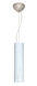 Stilo 16 LED 4 inch Satin Nickel Pendant Ceiling Light in Carrera Glass