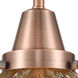 Franklin Restoration Chatham LED 6 inch Antique Copper Flush Mount Ceiling Light in Mercury Glass