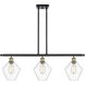 Ballston Cindyrella LED 36 inch Black Antique Brass Island Light Ceiling Light in Clear Glass