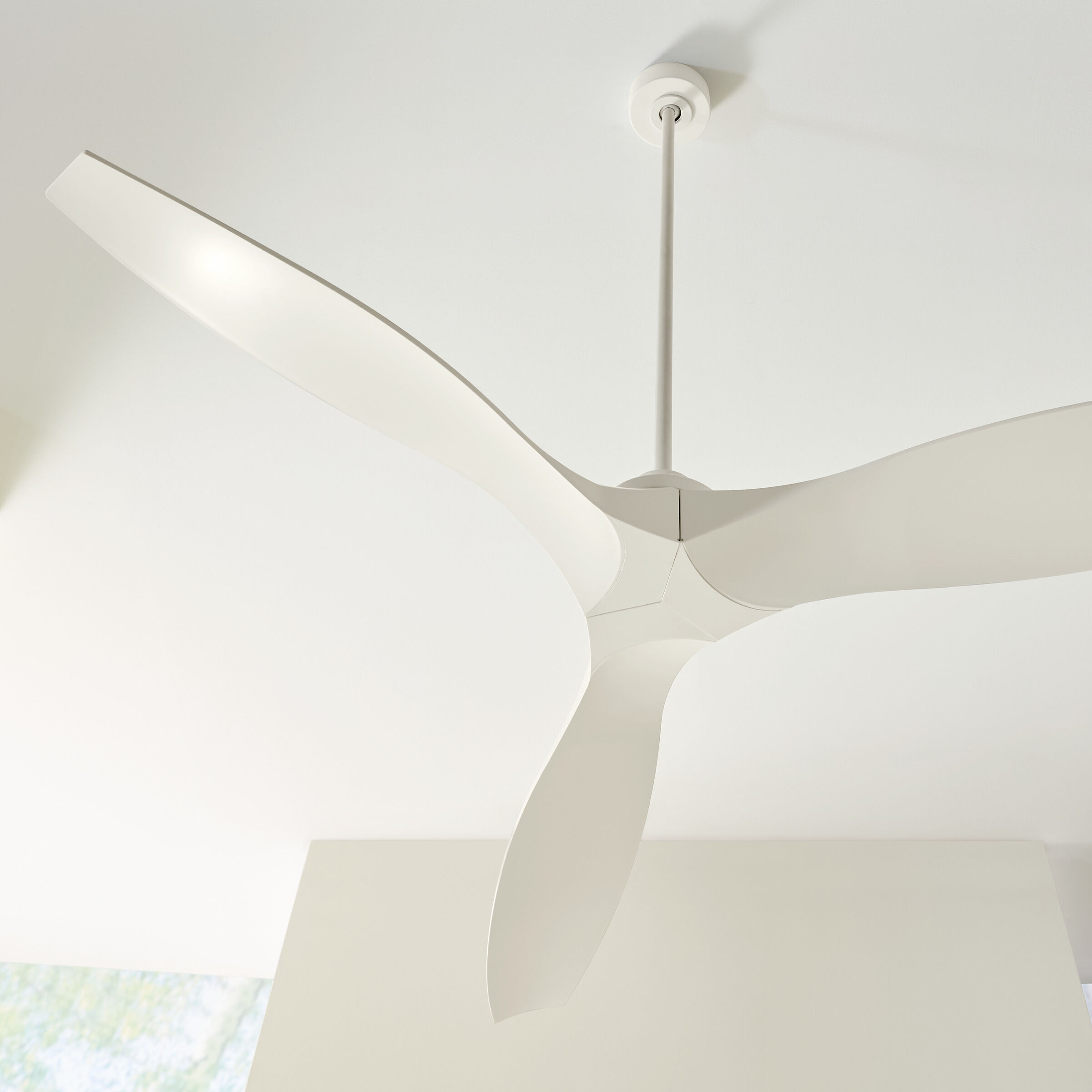 Collins 60 inch Matte White Indoor/Outdoor Smart Ceiling Fan, Coastal