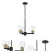 Avante Grand 3 Light 19.02 inch Flat Black and Satin Brass Chandelier Ceiling Light