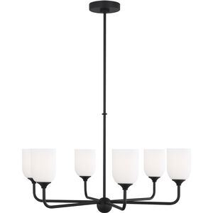 Emile 6 Light 30 inch Midnight Black Chandelier Ceiling Light