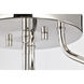Amado 3 Light 14 inch Polished Nickel Semi Flush Mount Ceiling Light