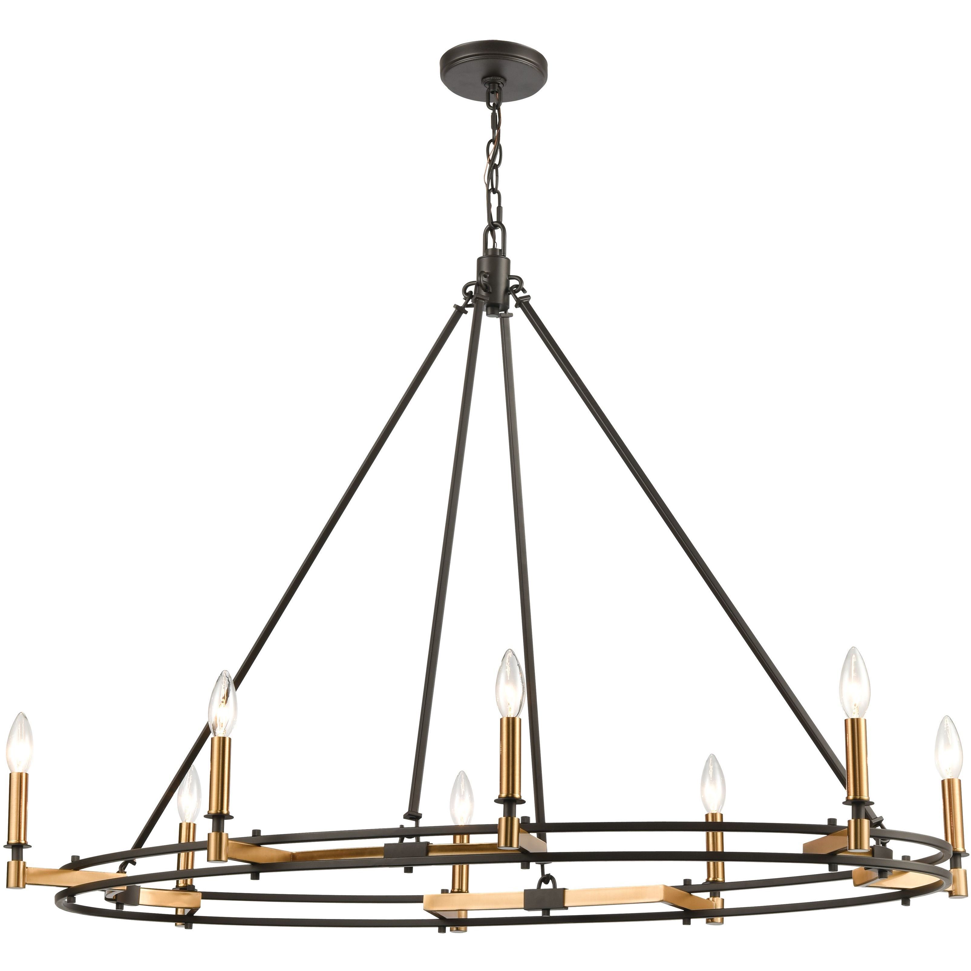 Talia 8 Light 42 inch Oil Rubbed Bronze Linear Chandelier Ceiling Light