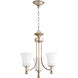 Rossington 3 Light 18 inch Aged Silver Leaf Chandelier Ceiling Light