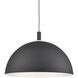 Archibald 1 Light 31.5 inch Black With Gold Detail Pendant Ceiling Light