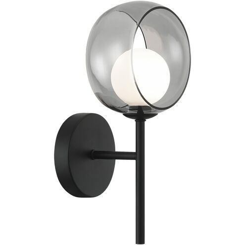 Delcia Wall Sconce Wall Light in Black and Smoke