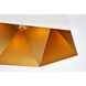 Arden 1 Light 18 inch White with Golden Inside Pendant Ceiling Light