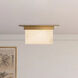 Mineral 2 Light 11.13 inch Patina Brass and Alabaster Flush Mount Ceiling Light in Alabaster Shade