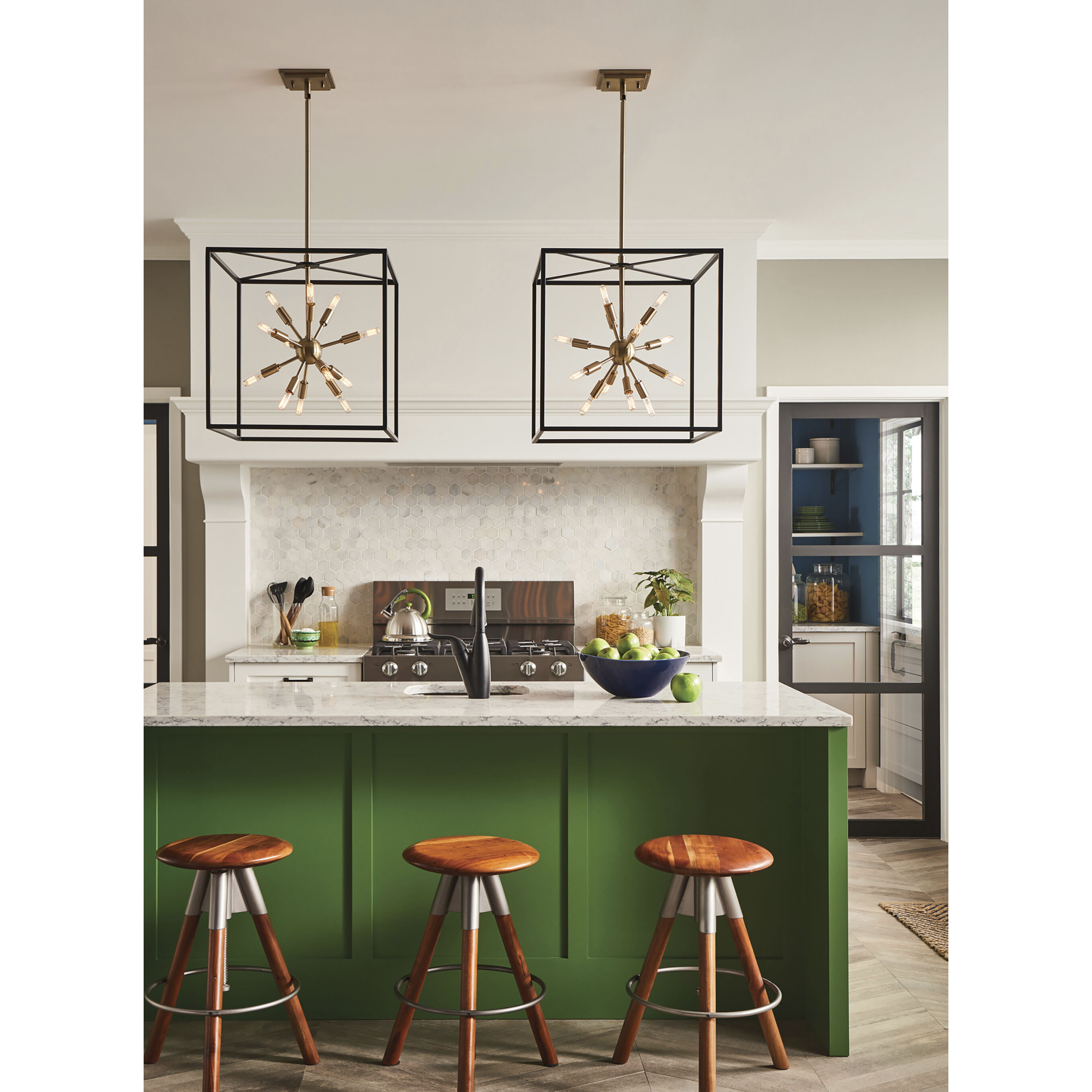 Lisa McDennon Aros 12 Light 20 inch Black with Warm Brass Indoor Chandelier Ceiling Light