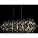 Marcia 5 Light 42 inch Matte Black and French Gold Linear Pendant Ceiling Light