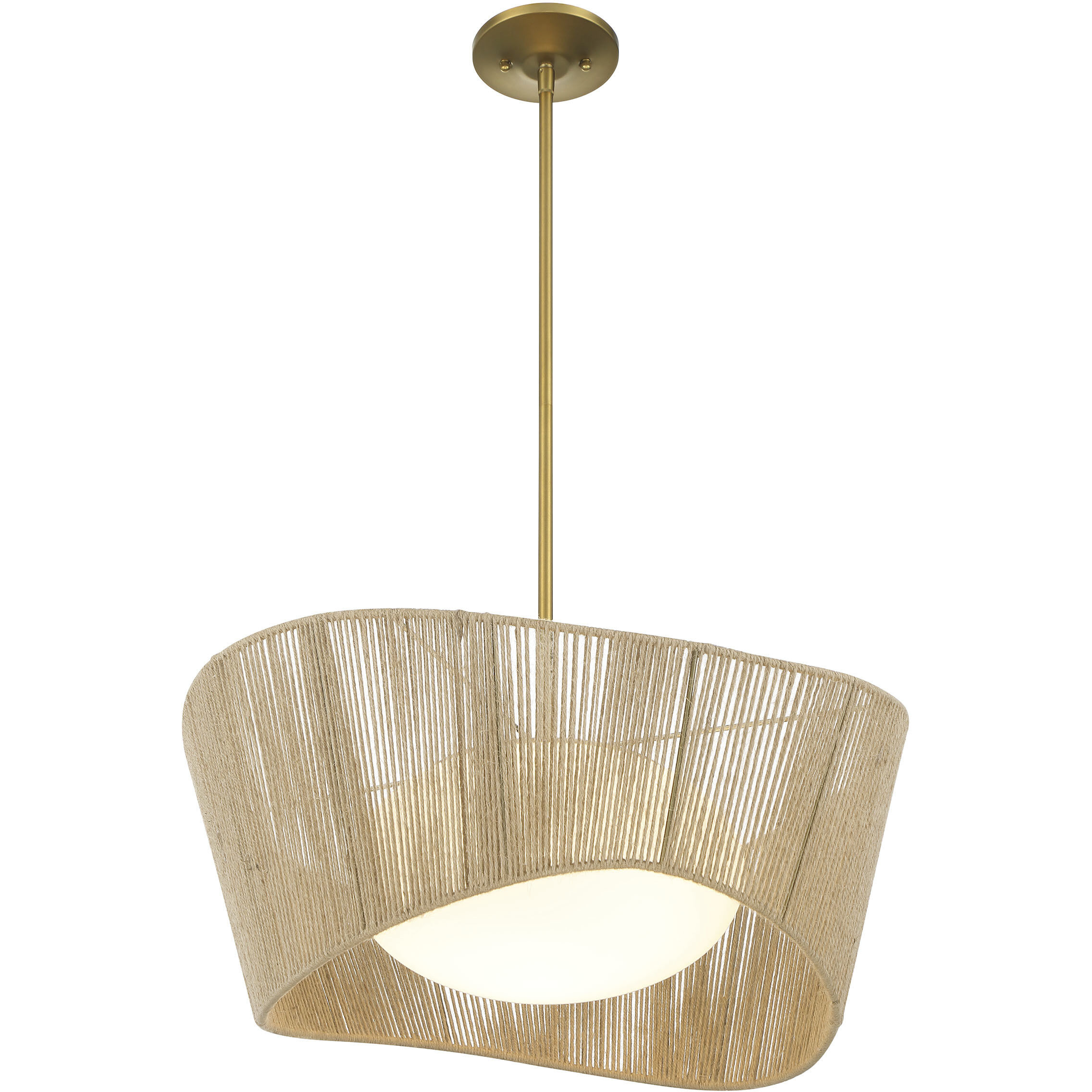 Key Largo 1 Light 22 inch Soft Brass Pendant Ceiling Light