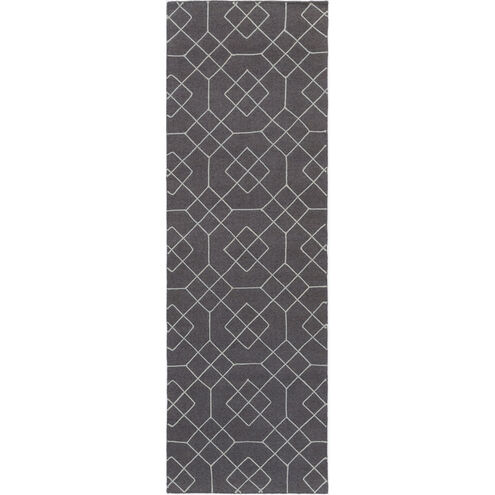 Seabrook 96 X 30 inch Charcoal, Pale Blue Rug