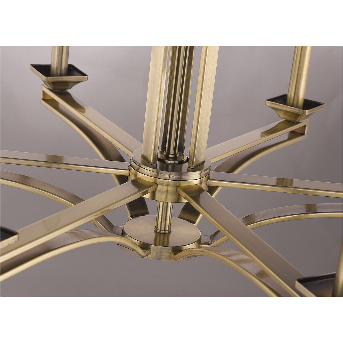 Trumbull 6 Light 26 inch Antique Brass Chandelier Ceiling Light