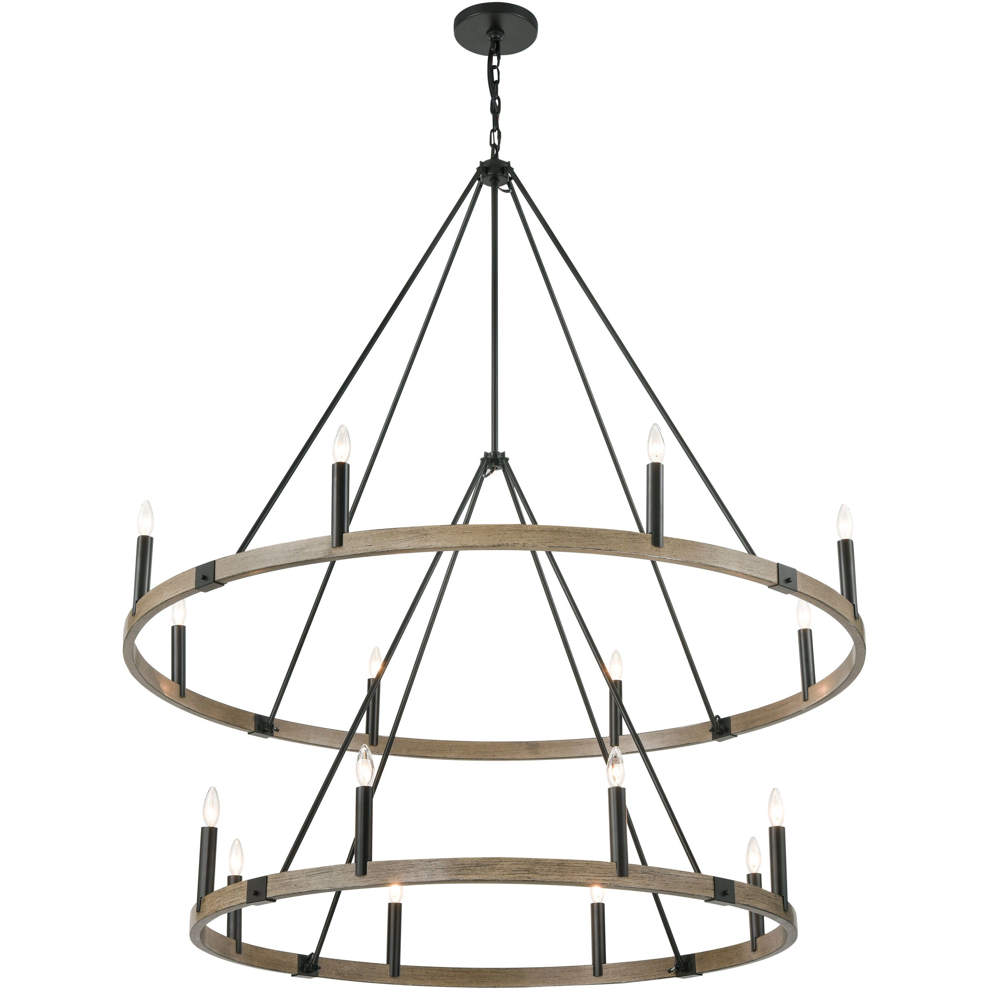 Transitions 16 Light 56 inch Oil Rubbed Bronze Chandelier Ceiling Light