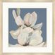 Magnolia on Blue Blue and Brown and Gray and White Framed Art