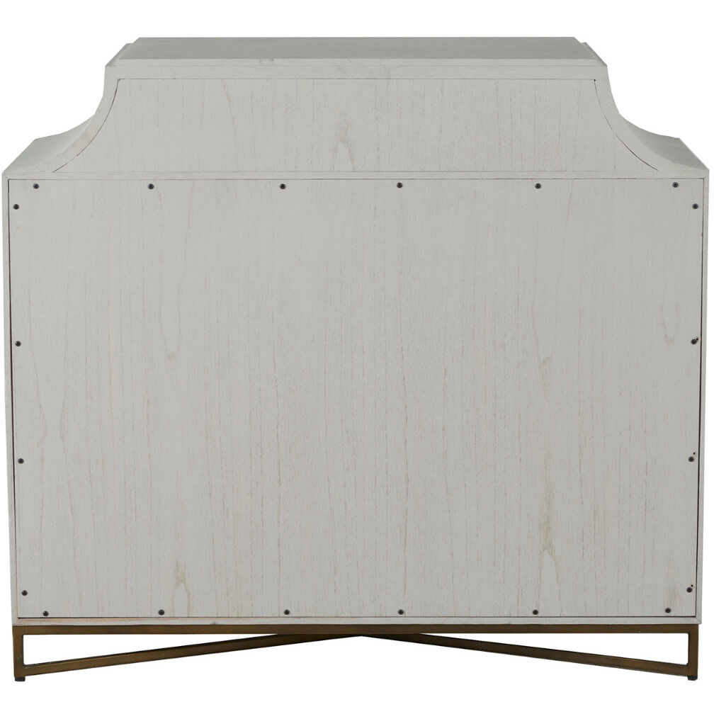 Kirsten Cerused White / Cerused Coal / Stained Brass Chest