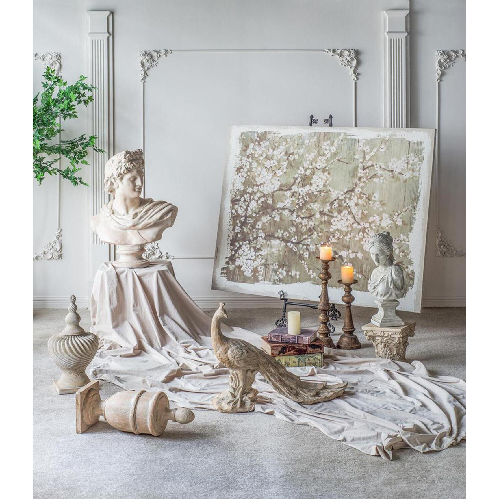 Placidia White Wash Statue