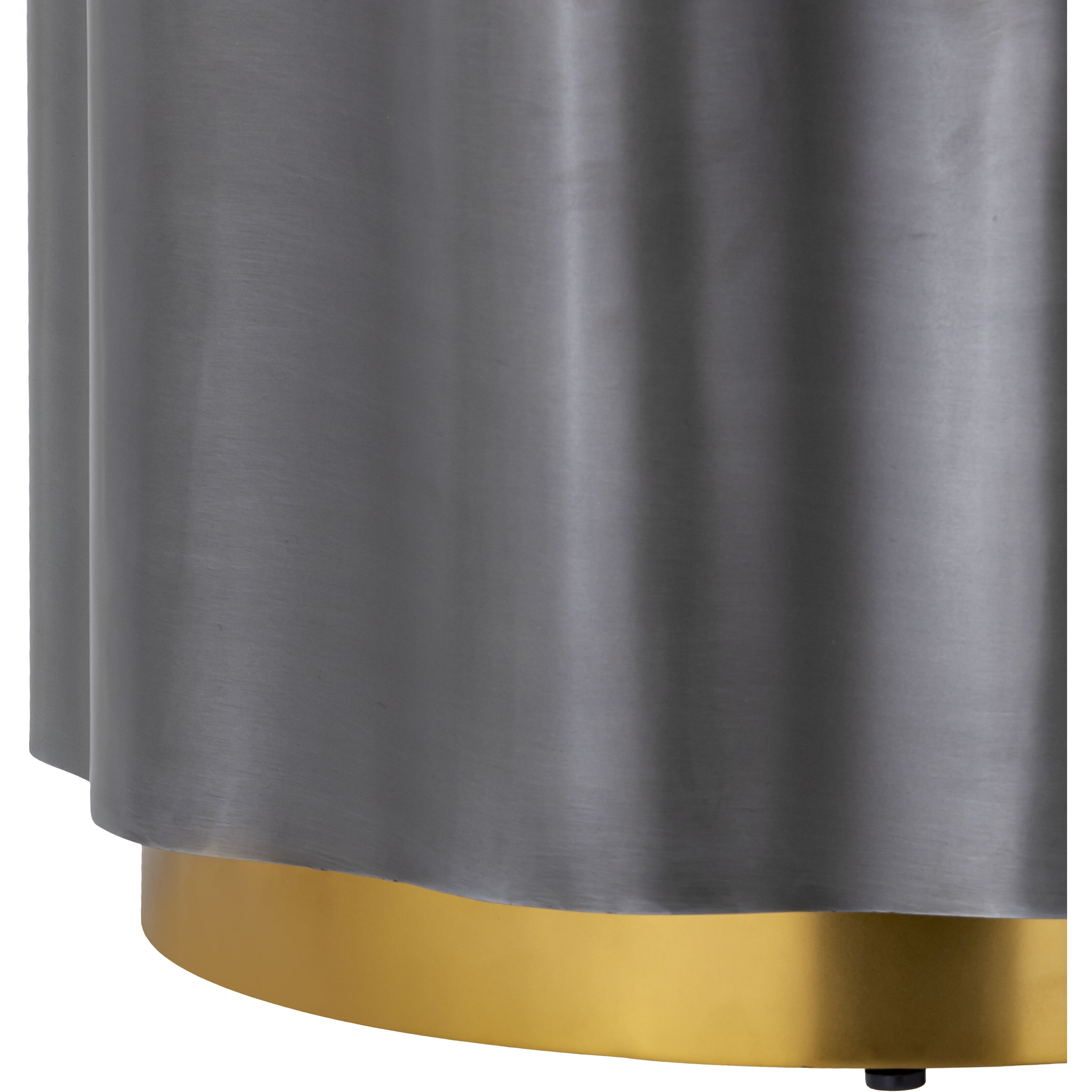 Agata 19.75 X 19.75 inch Antique Zinc with Brushed Brass Accent Table