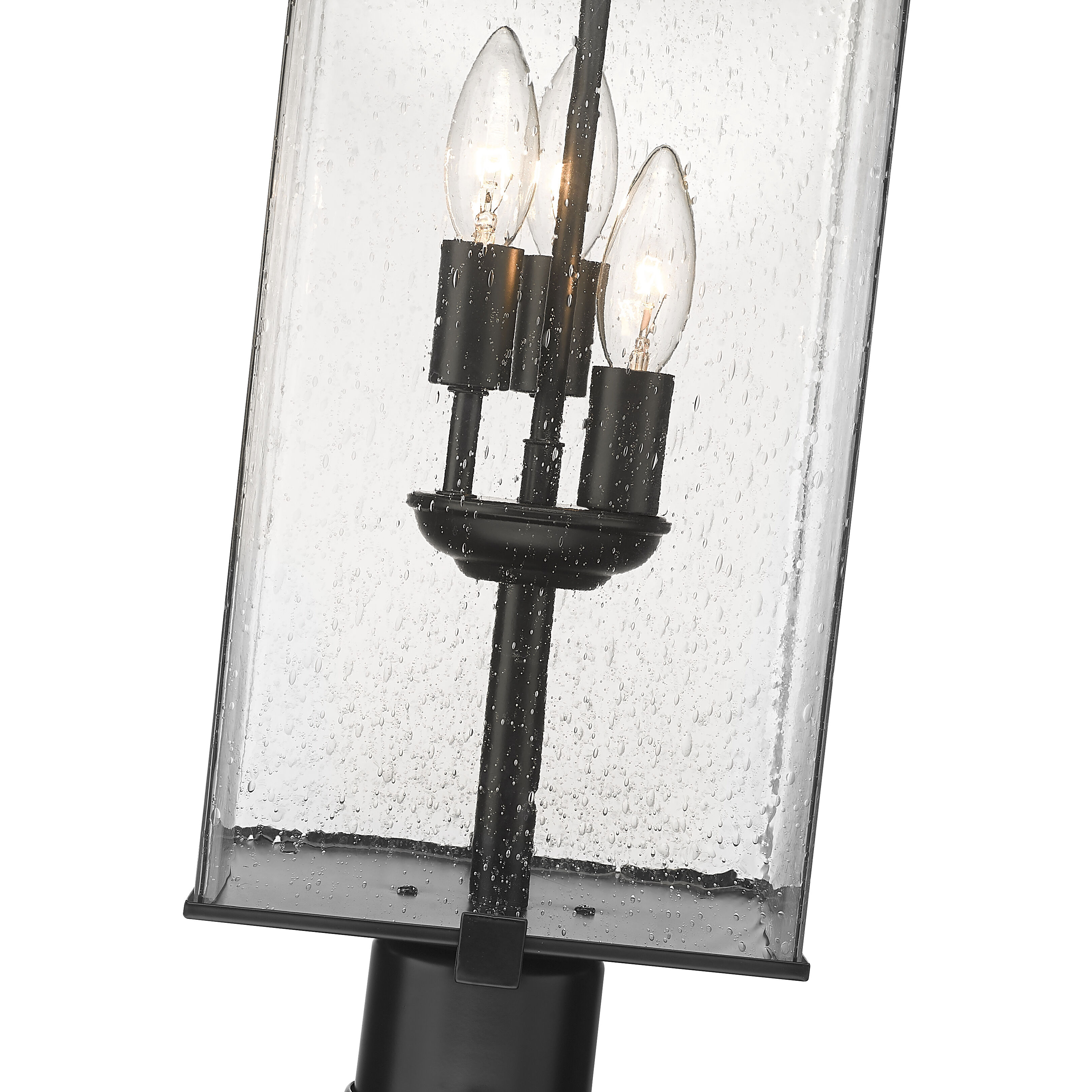 Sana 3 Light 26.5 inch Black Outdoor Post Mount Fixture