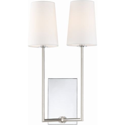 Lena 2 Light 10 inch Polished Chrome Sconce Wall Light