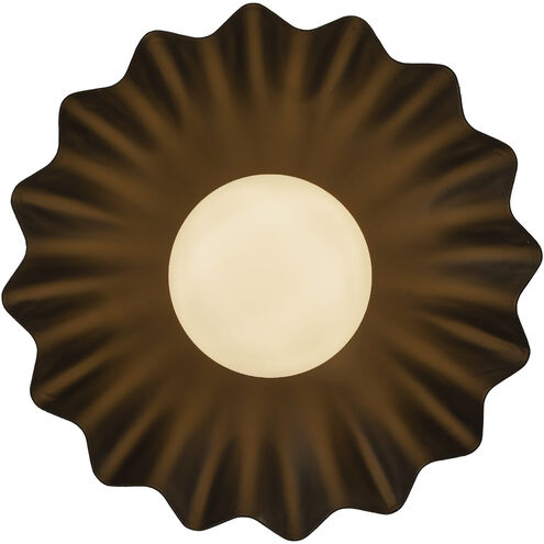 Alora Mood Soleil LED 10 inch Matte Black and Opal Glass Bath Vanity Wall Light